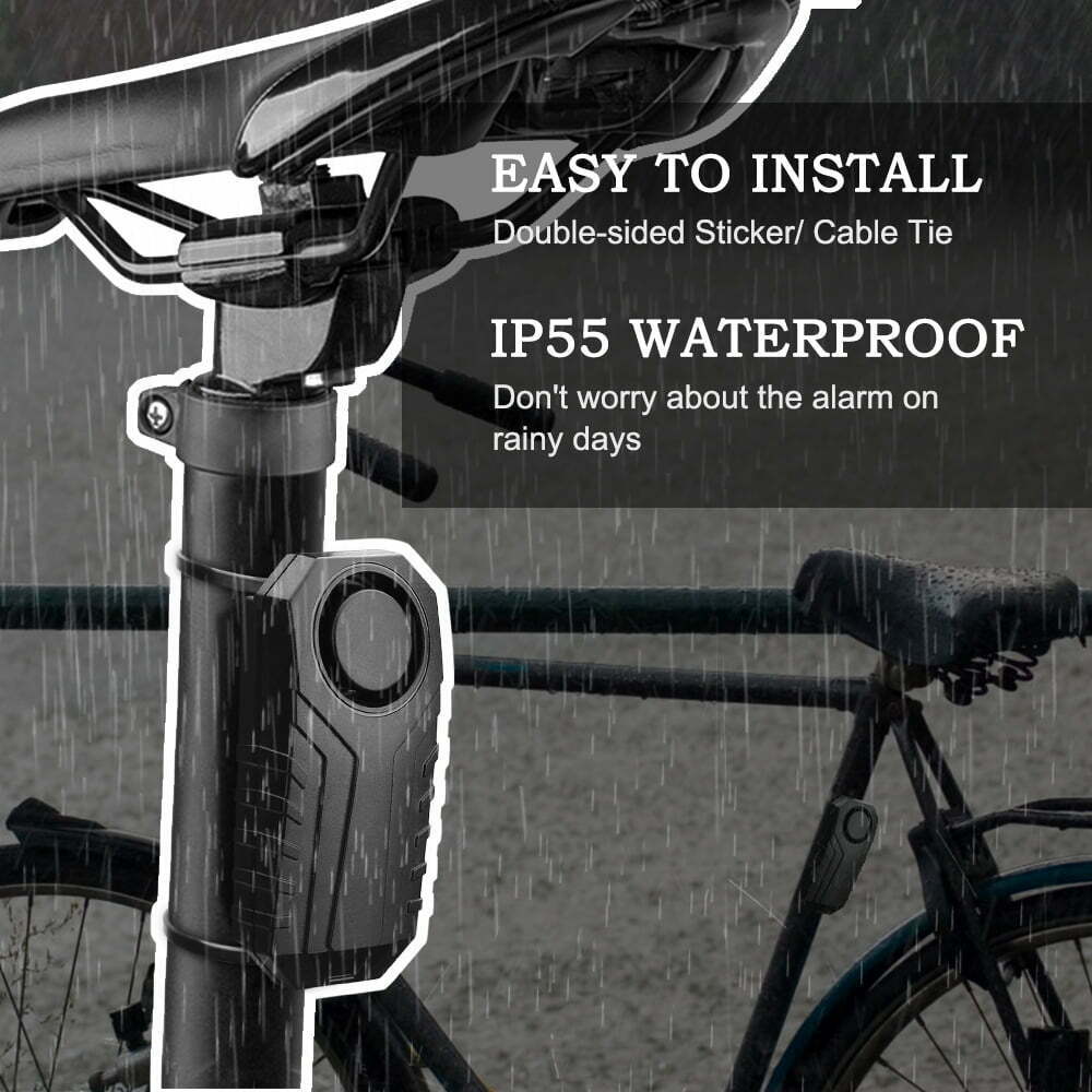 Awapow Waterproof Bike Motorcycle Electric Bicycle Security Anti Lost Wireless Remote Control Vibration Detector Alarm Awapow Waterproof Bike Motorcycle Electric Bicycle Security Anti Lost Wireless Remote Control Vibration Detector Alarm